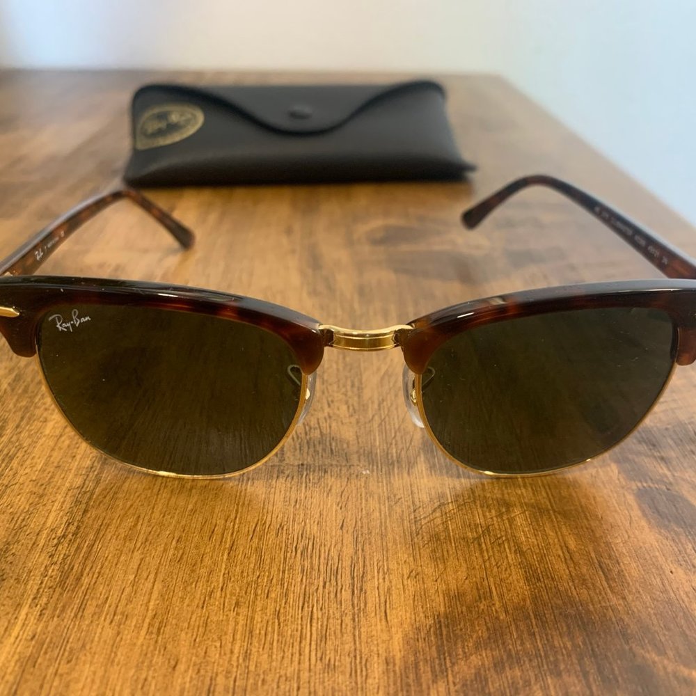 SOLD - RAY-BAN CLUBMASTER Brown RB3016 Sunglasses